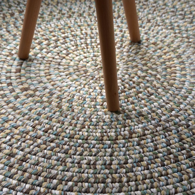 Tapis en tweed multicolore Tishika, Rond 10 pi