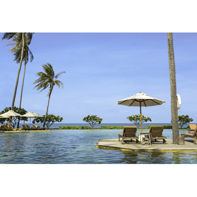 Tropical Resort 1 Piece Wrapped Canvas Wall Art