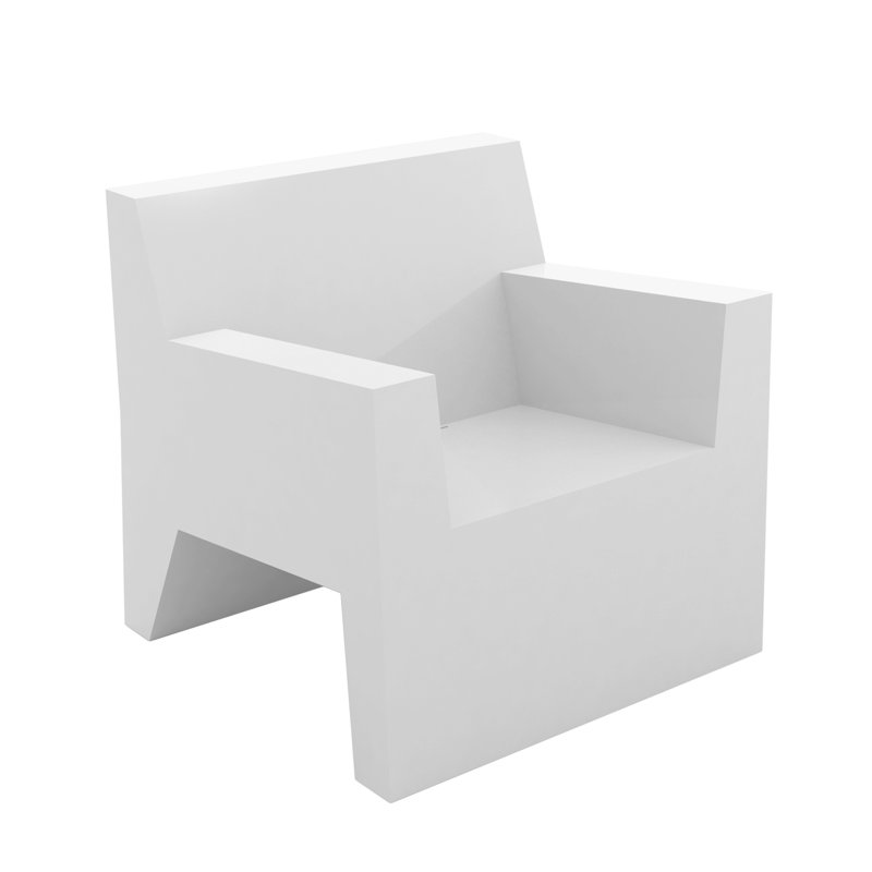 Jut Patio Chair, White
