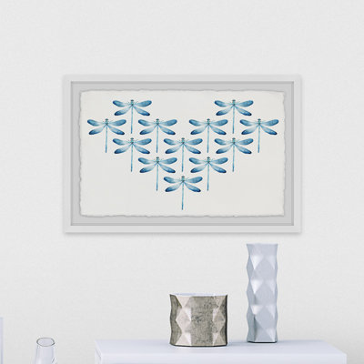 " Blue Dragonfly Dance " Painting Print