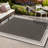 Helki Modern Border Stripe Black/Cream Indoor/Outdoor Rug-1943136152