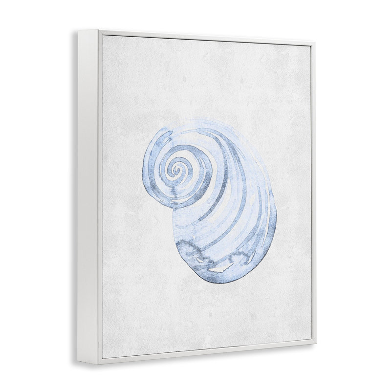 Giclée encadrée, spirale de mer subtile, design par Camila Juncos, H 30 po x l 24 po