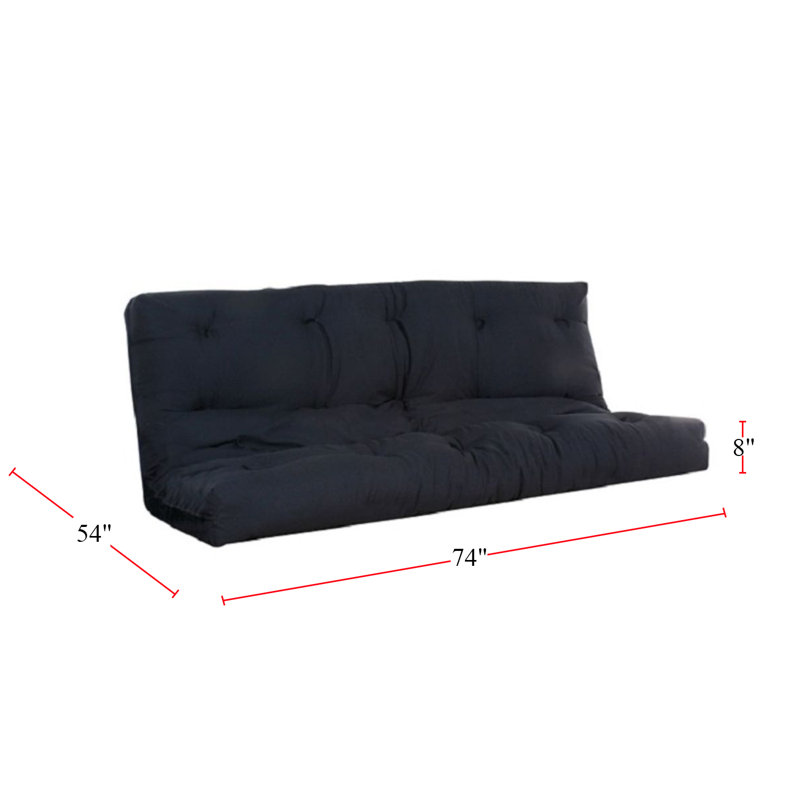 Hector 54" Cotton Full Futon Mattress, 8"