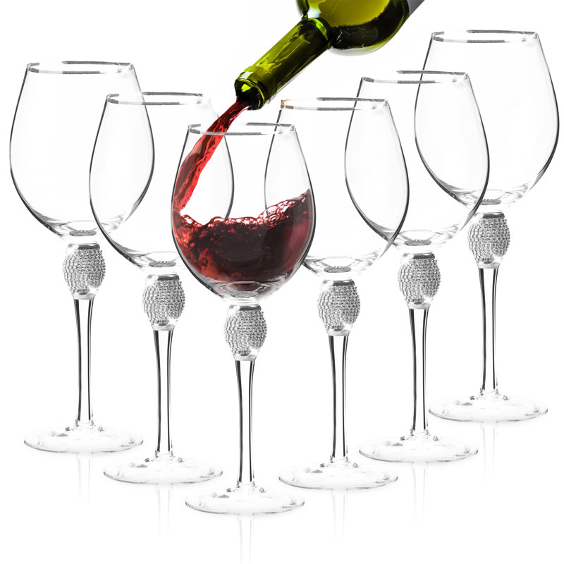 18 oz. Neelyville Verre à vin blanc, 6, Argent