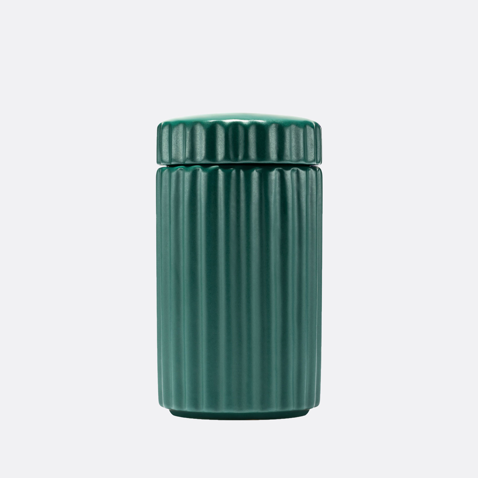 Ripple Ceramic Treat Jar, Green