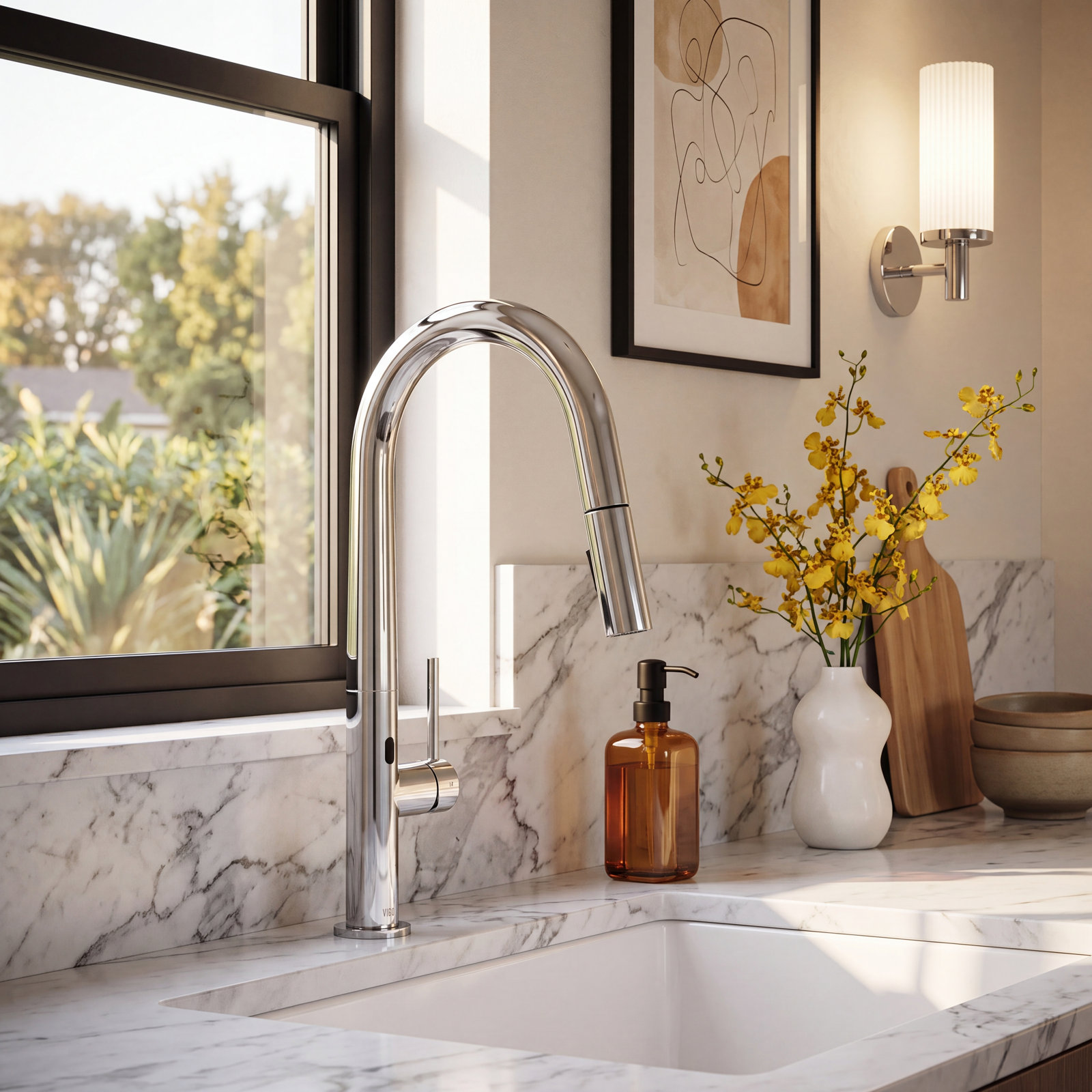 Greenwich Touchless Pull-Down Kitchen Faucet, Chrome