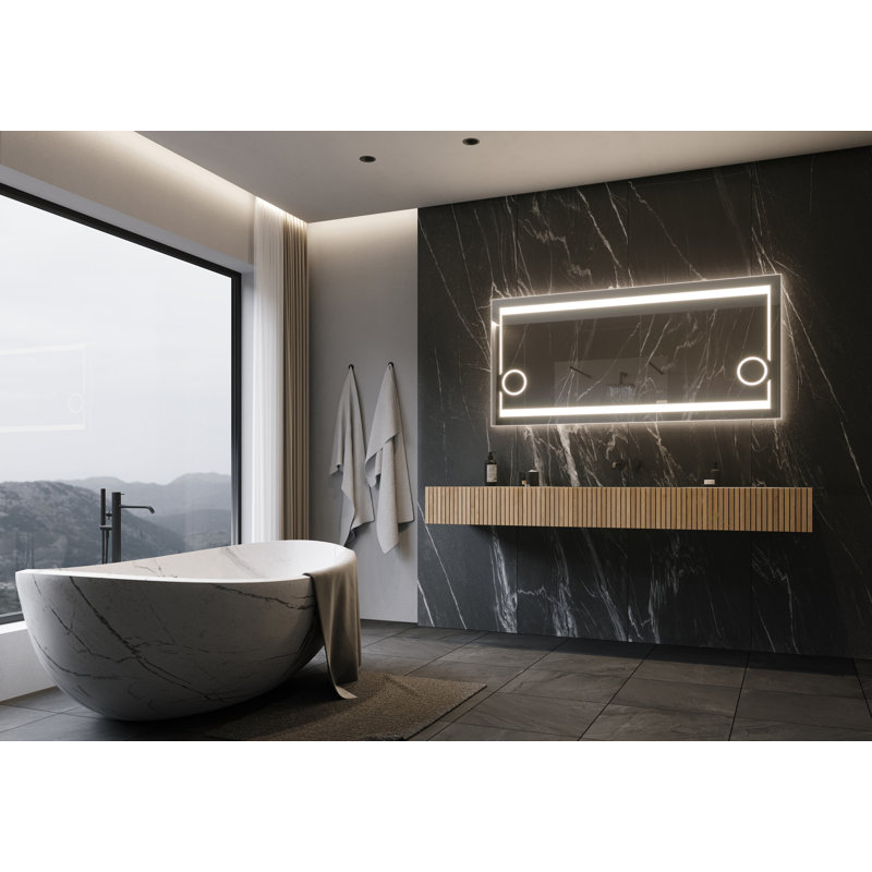 Miroir de salle de bain mural lumineux Aurora