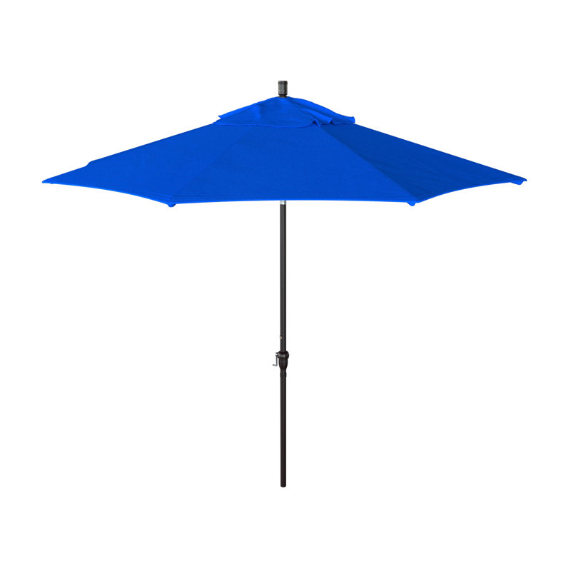 Parasol de marché en aluminium de 9 pieds Camry, Toile Sunbrella® bleu pacifique