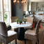 Cesario Round Marble Top Metal Base Dining Table