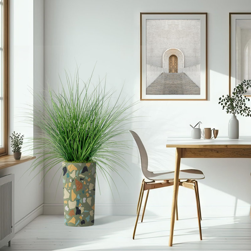 Arbre à oignon en soie - Plantes artificielles dans la décoration de sol extérieure moderne, Bloc de couleur vert