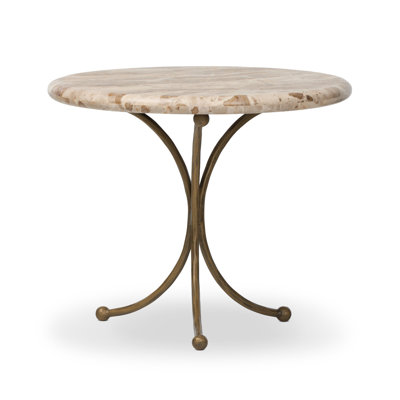 Delaria Tulip Fossil Marble End Table