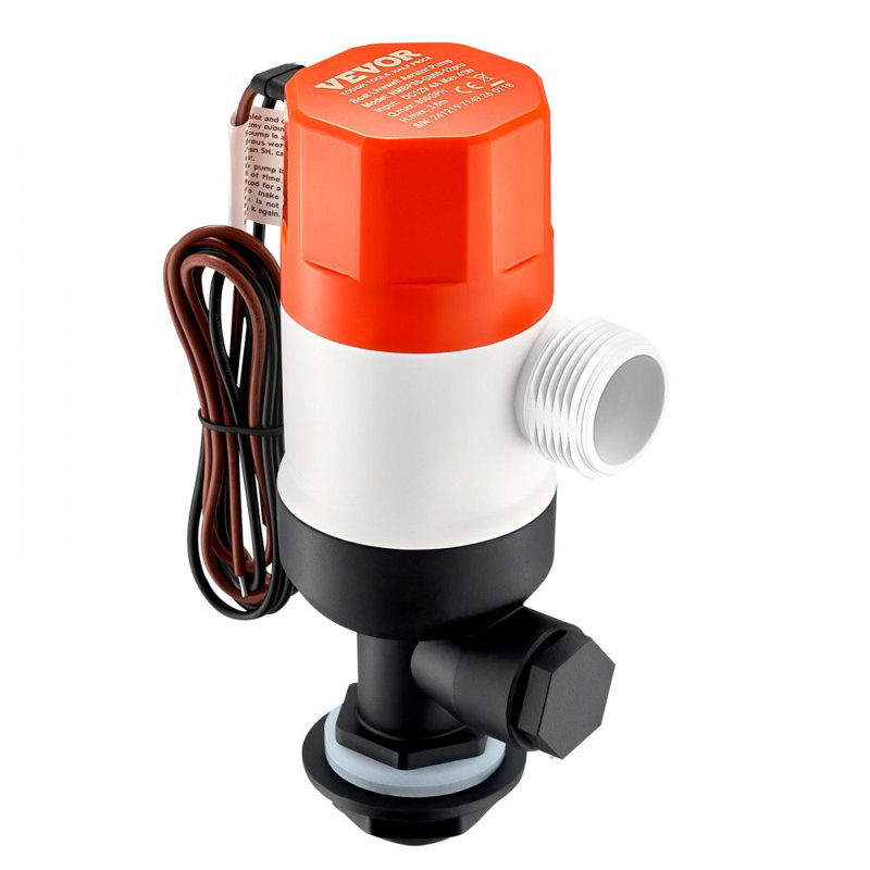 Pompe d'aérateur Livewell pour bateau 12V 800 GPH Livewell Pompe droite 2 entrées