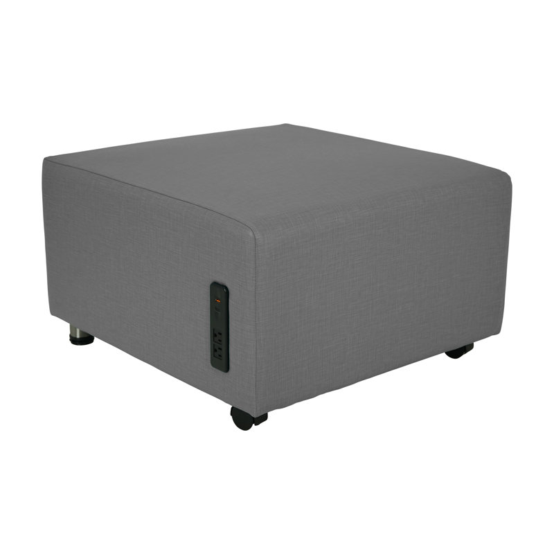 Repose-pieds carré mobile avec panneau Tech Pro Series, Gris foncé
