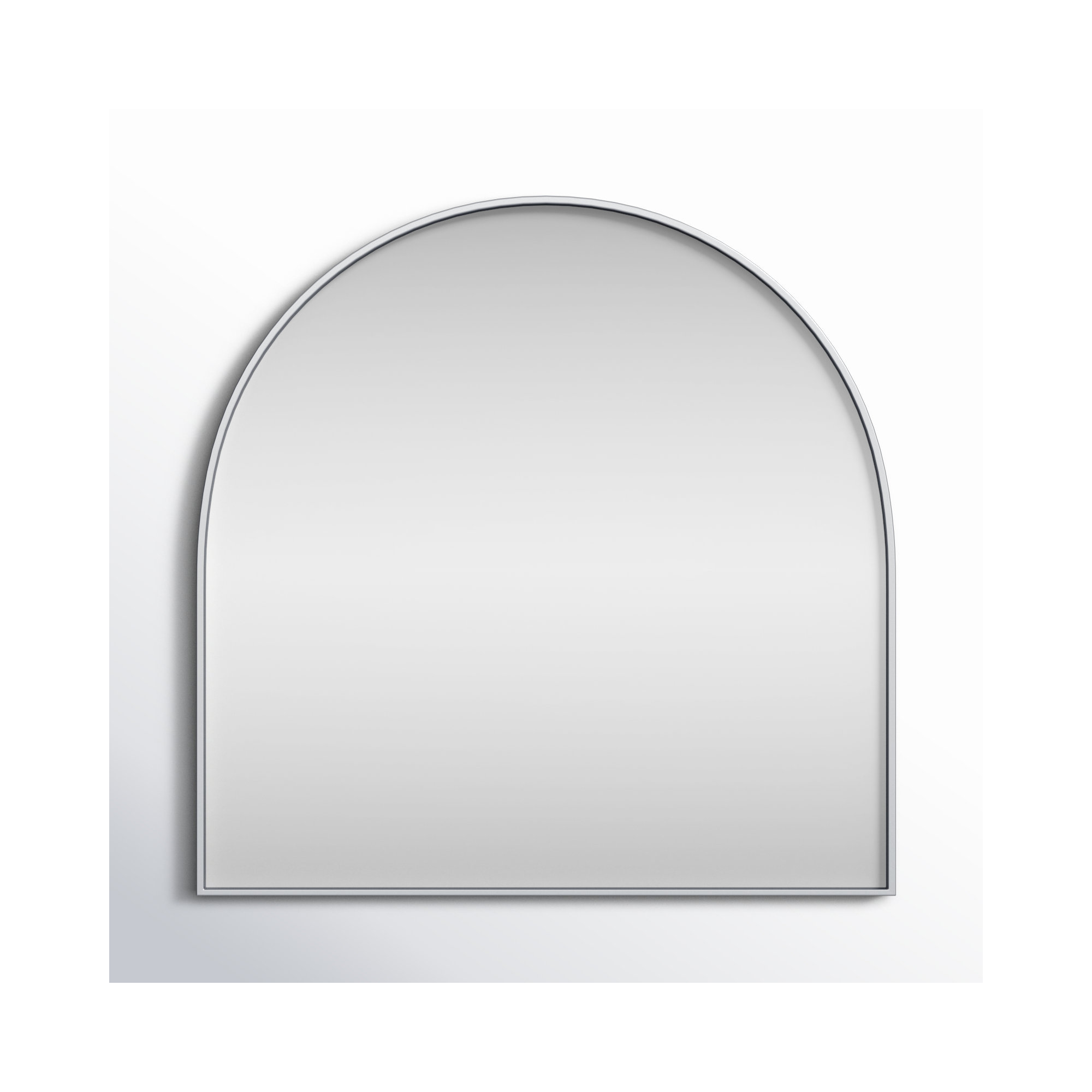 Sabine Metal Arch Wall Mirror, Silver, 36" x 36"