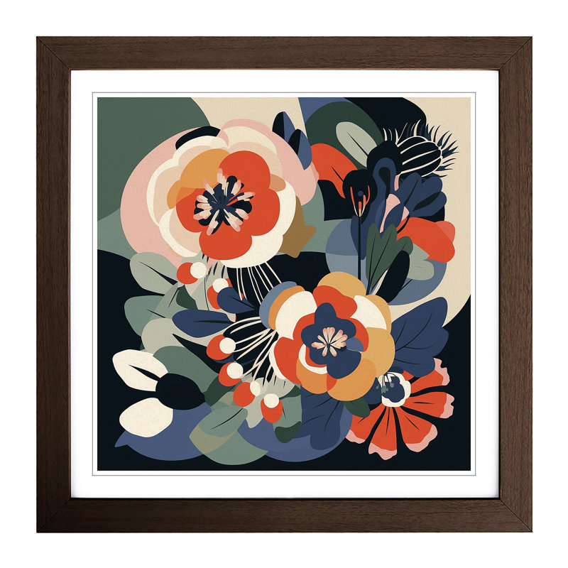 Single Picture Frame Print on Wood, Walnut