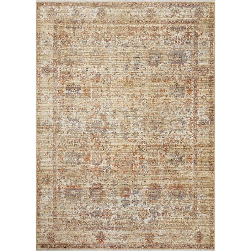 Sunset Multi Oriental Synthetic Square Rug Sample 1'6" x 1'6"