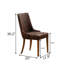 Chaise Boronda - brun et noyer