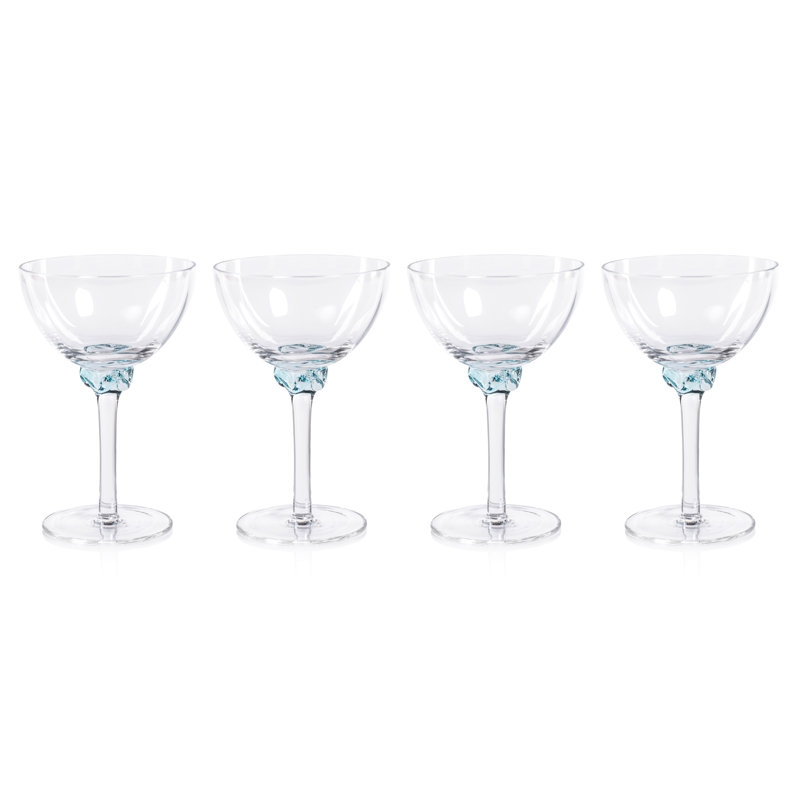 Priolo 7.05oz. Martini Glass Set, Light Blue