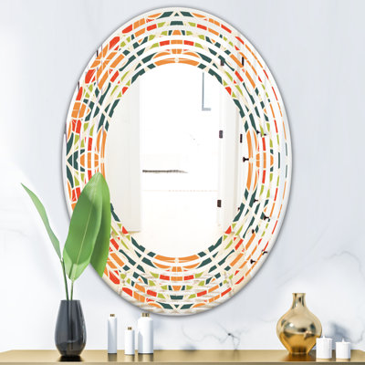Miroir mural sans cadre iv waves à motif floral american