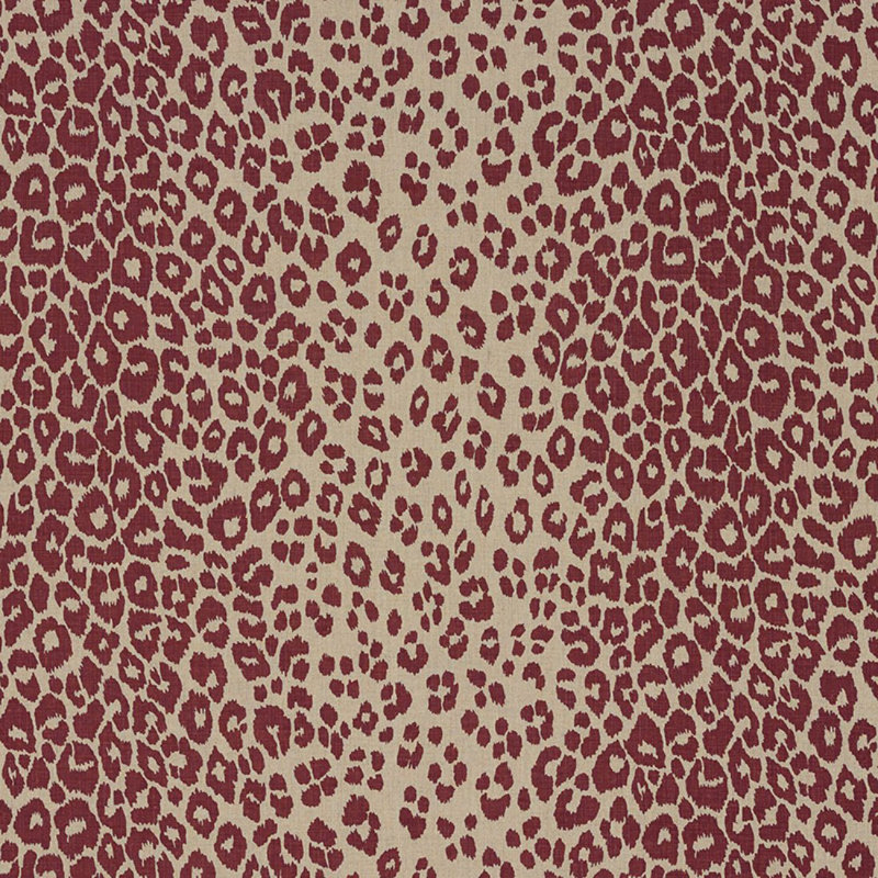 Iconic Leopard Fabric, Raisin/Natural