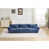 Faux velours bleu