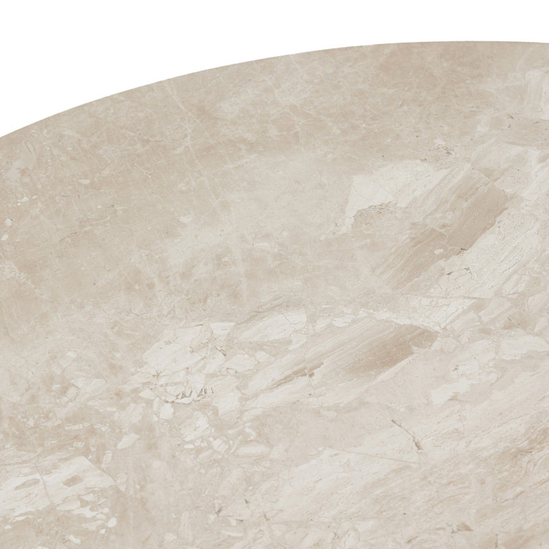 Axtell Coffee Table- Small-Lunar Marble, 17" H x 40" L x 40" W