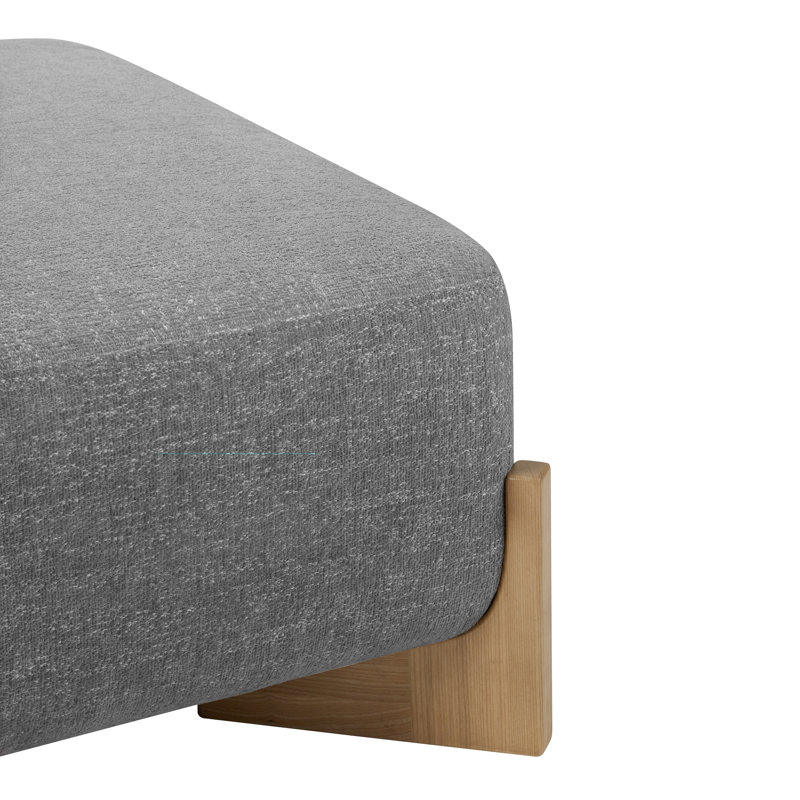 Repose-pieds Zale, Tweed gris clair Magnolia
