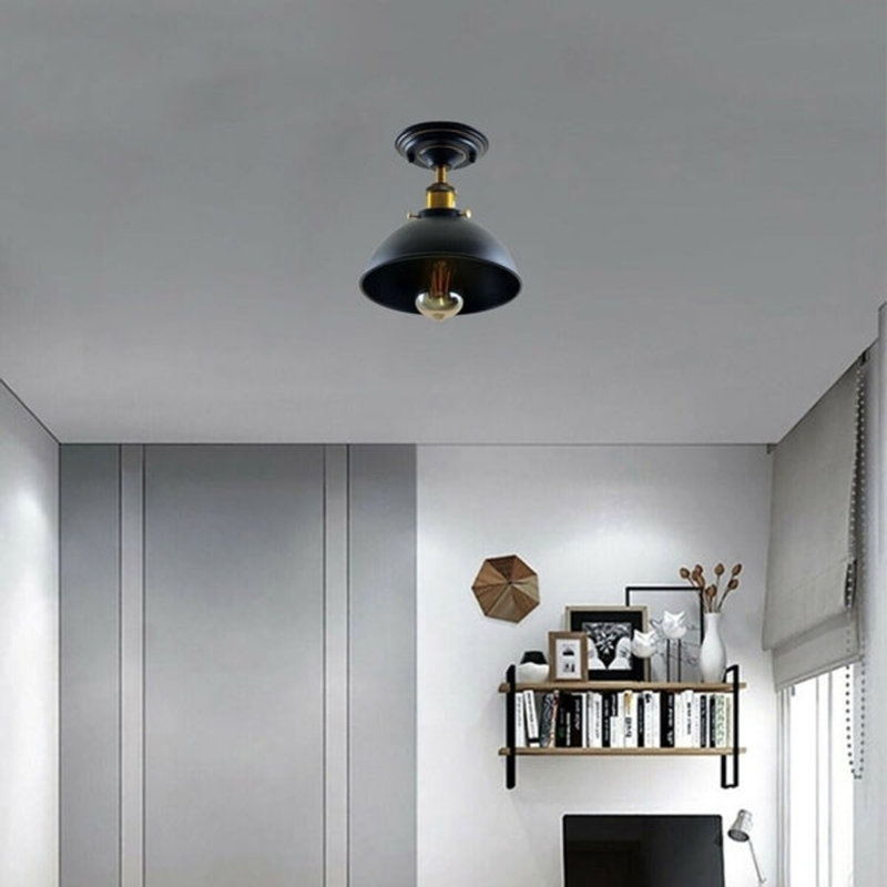 Kuster Semi Flush Mount, Black