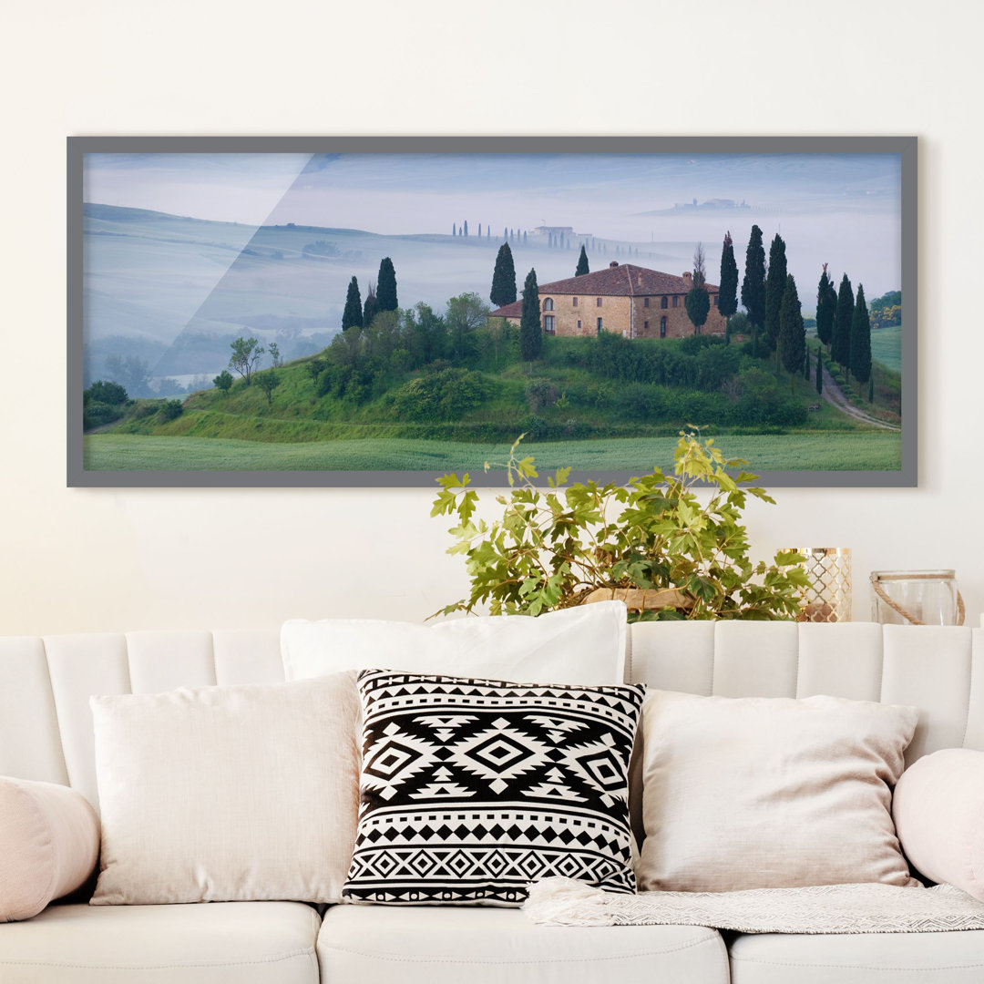 Gerahmtes Poster Sunrise in Tuscany