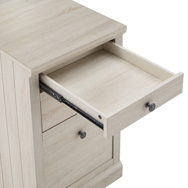 Albali L-Shaped Writing Desk with Power Outlet, Antique White