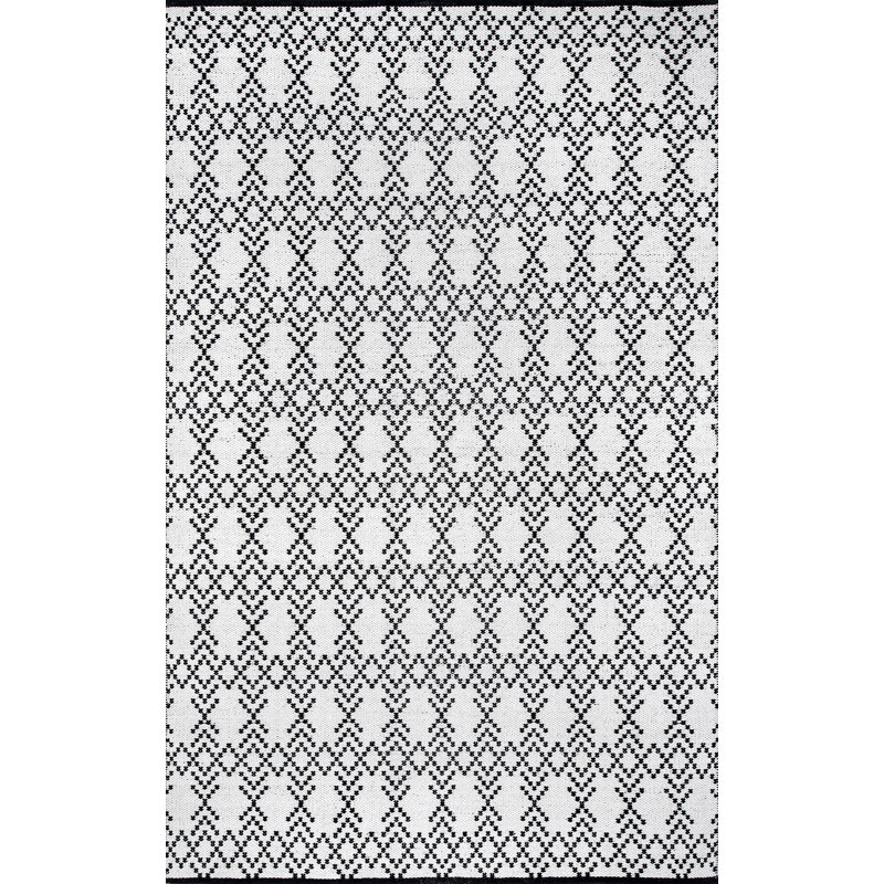 Ivoire en coton Touffeté à la main Tapis décoratif, Rectangle 4 pi x 6 pi