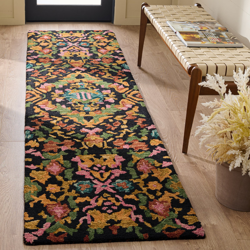 Hand Tufted Wool;Cotton Abstract Indoor Rug, Runner 2'3" x 9'