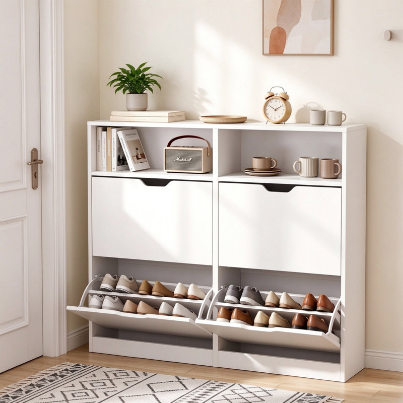 24 Pair Shoe Storage Cabinet