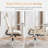 Foldable Office Chair with Foot Rest, Ergonomic Mesh Office Chair with Adjustable Lumbar Support, Headrest, Armrest, Home Office Desk Chairs for Space Saving-749043887