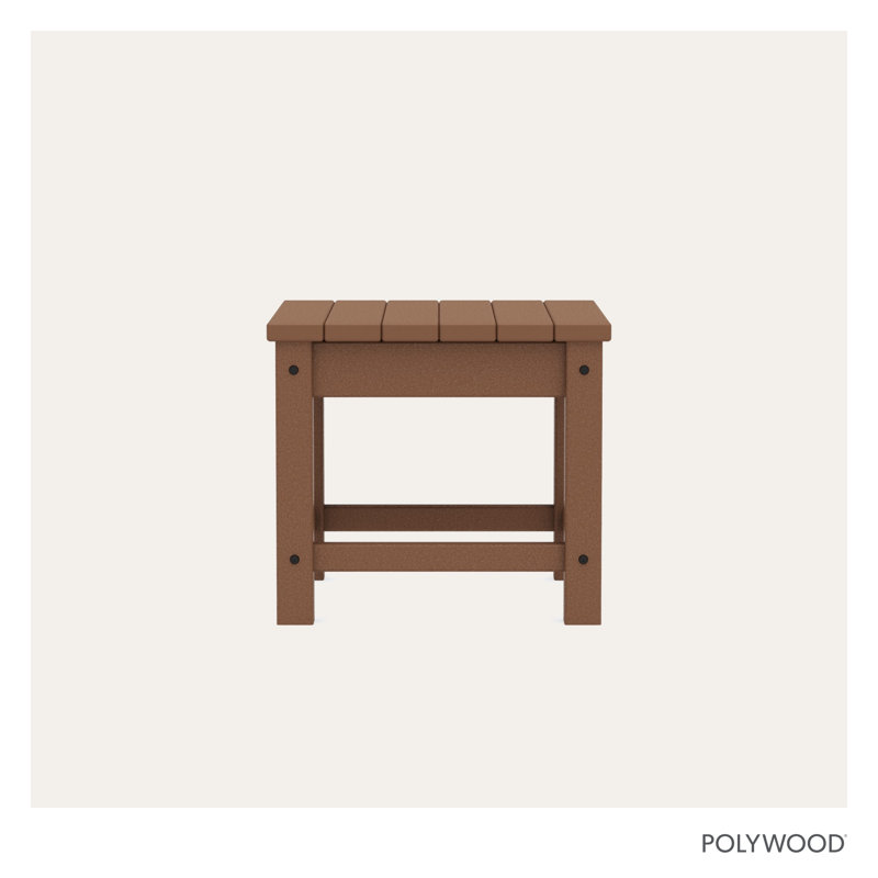 POLYWOOD Club 18" End Table, Teak