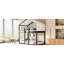Lit simple superposé simple avec tente, bois massif, thème de maison de jeu amusant, espace de rangement supplémentaire pour la structure en bois intérieure de la chambre à coucher, jeu et repos agréables-2057319105