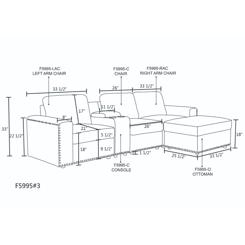Canapé modulaire 4 pièces Klusek