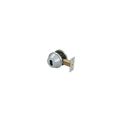 Deltana CL200LAIC-26D Single Deadbolt IC Core Non CYL GR2 w/ 2-3/4" Backset Brushed Chrome