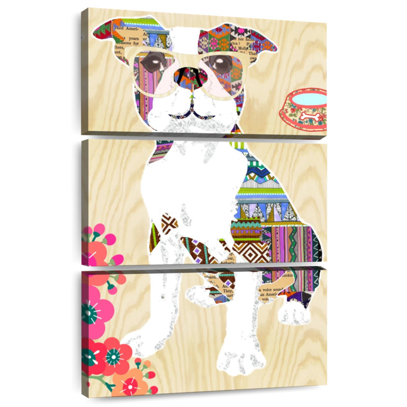 Collage Brampt Dog Pop Art, H 45 po x l 28 po