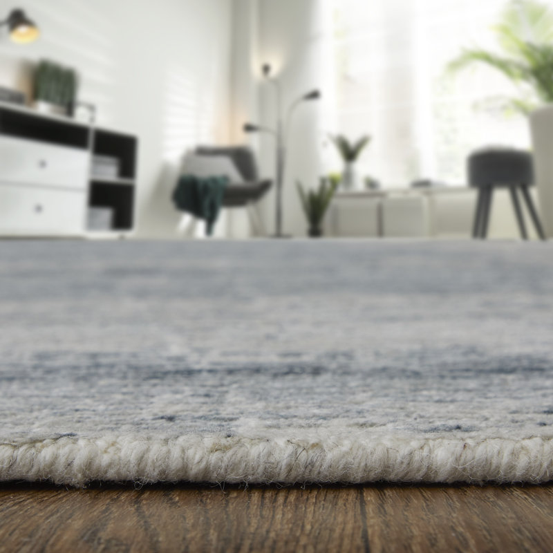 Brighton Hand Knotted Abstract Indoor Rug, Square 1'6"