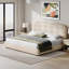 Lit plateforme tapissier avec tête de lit Boucle, base de lit Cloud, coins arrondis doux-558553782-558553786