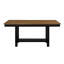 5 pièces 5 pièces de style moderne, table à 2 tons brun noir et 4 chaises pour la famille avec brun, rectangulaire avec sièges latéraux de rangement