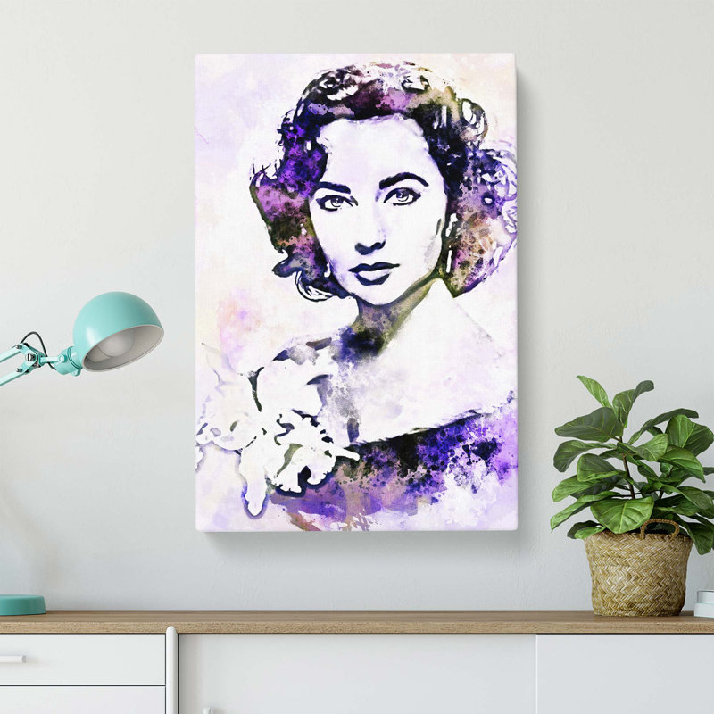 Elizabeth Taylor - Wrapped Canvas, 76.2 cm H x 50.8 cm W