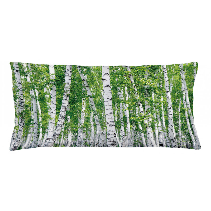 Housse de coussin lombaire intérieur/extérieur bouleau tree, 16 po x 36 po