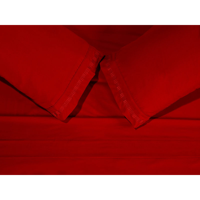 Ensemble de draps en microfibre Paarizaat 9900 Series, Lit simple, Rouge