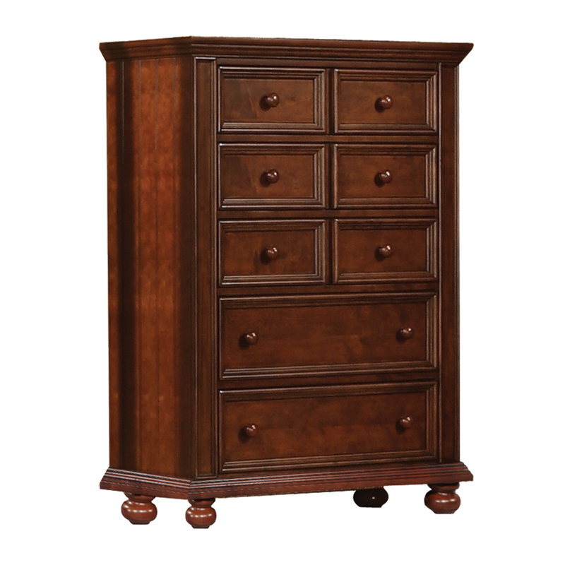38'' W 5 - Drawer Dresser, Chocolate