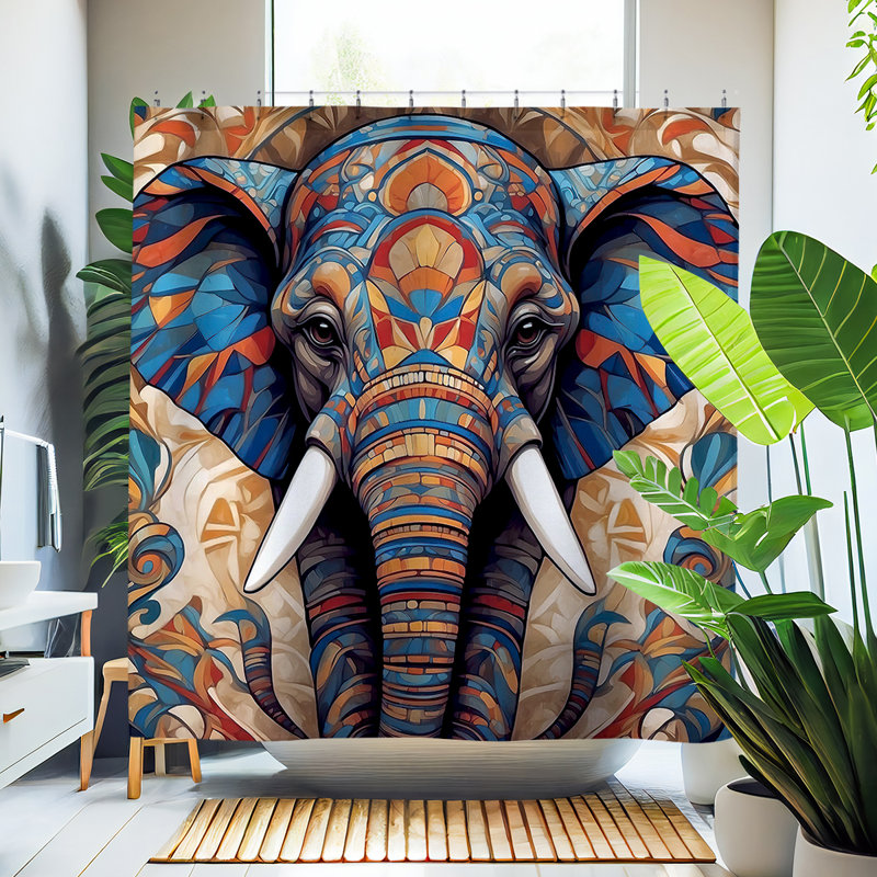 Rideau de douche éléphant, Simi éléphant