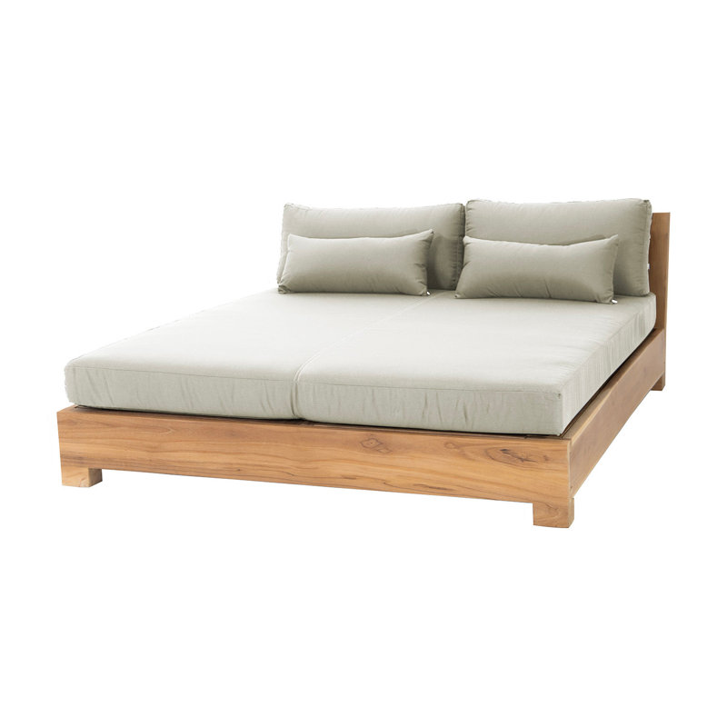 Monterey Teak Outdoor Daybed Lounger, Natural