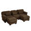 Canapé d'angle modulaire en forme de U de 104 pouces de large, modèle Cloud avec deux poufs et coussins amovibles-834281223