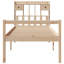Bookcase Bed Without Mattress Solid Wood Pine-1234271518